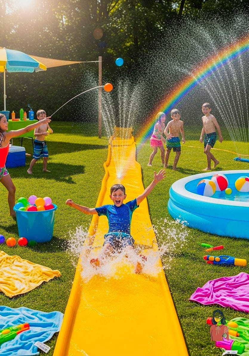 25 Outdoor Birthday Party Ideas for Kids That Are Totally Epic 2 Backyard Water Balloon Battle Zone
