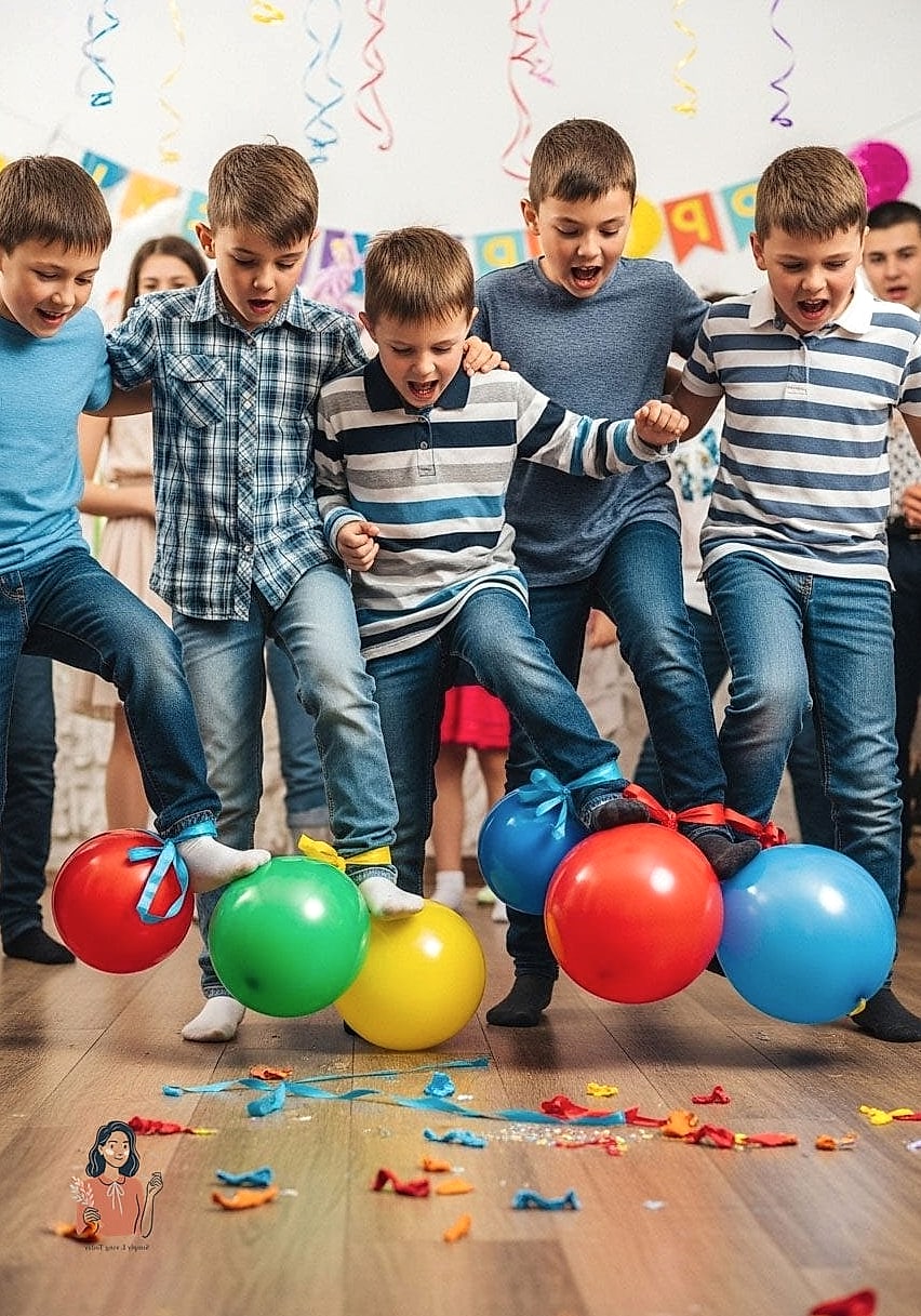 22 Unforgettable Birthday Party Games That Are Absolutely Perfect 13 Balloon Stomp