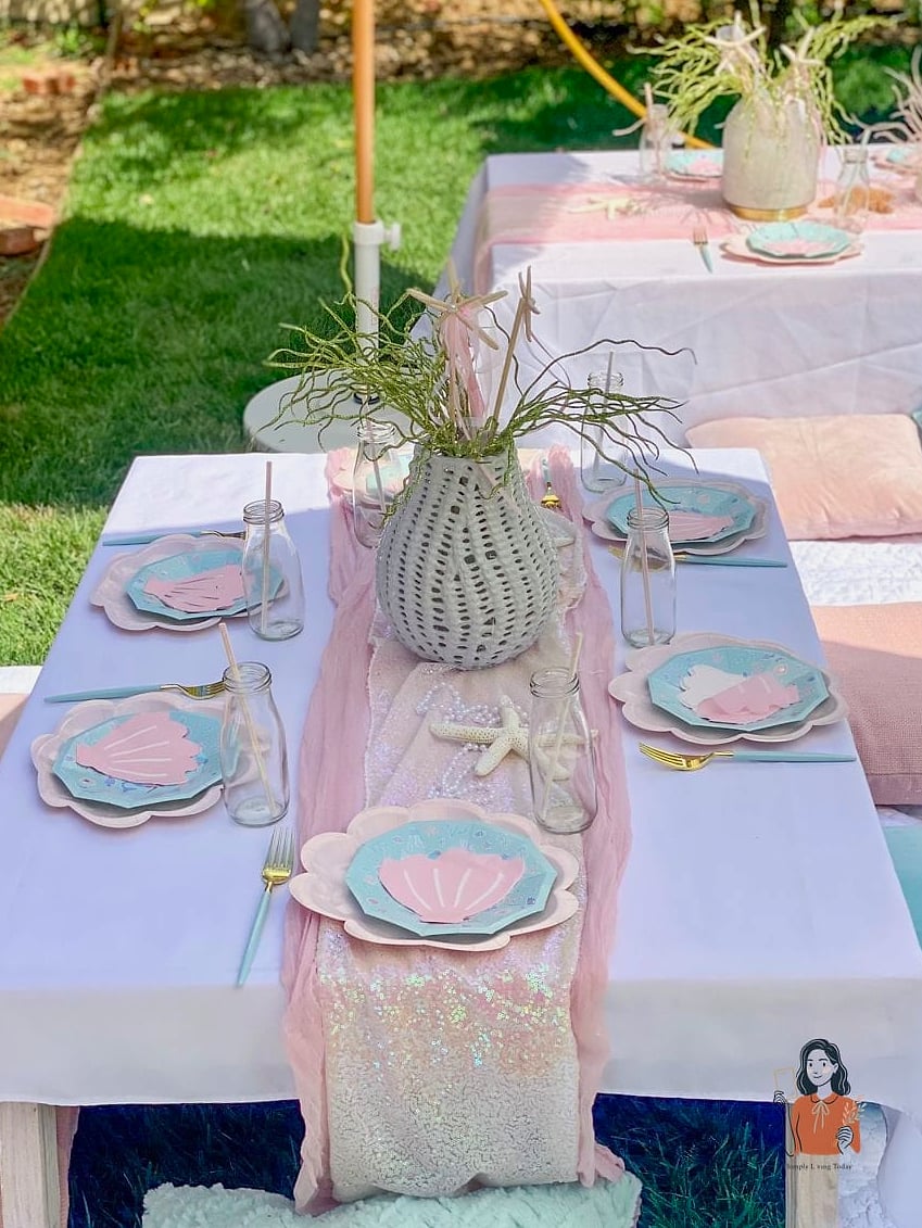 Beach Mermaid Table Setting