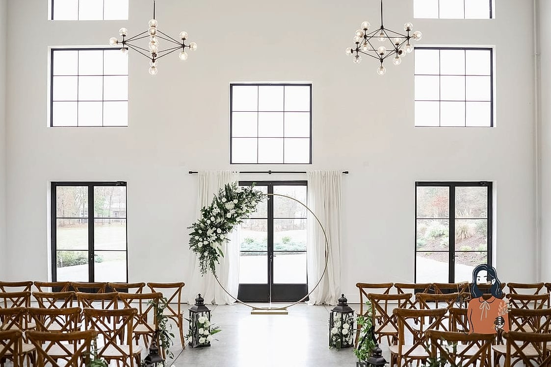 23. Black and White Modern Centerpieces