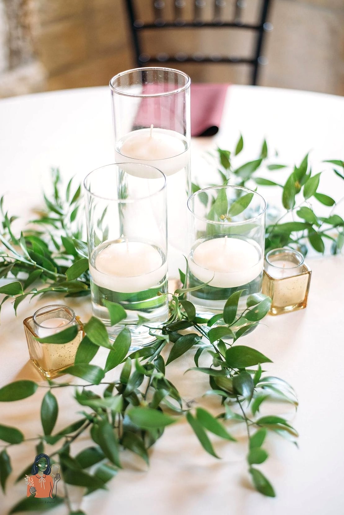 26 Simple Diy Table Centerpieces You Can Make This Weekend 3 Candle And Greenery Arrangement