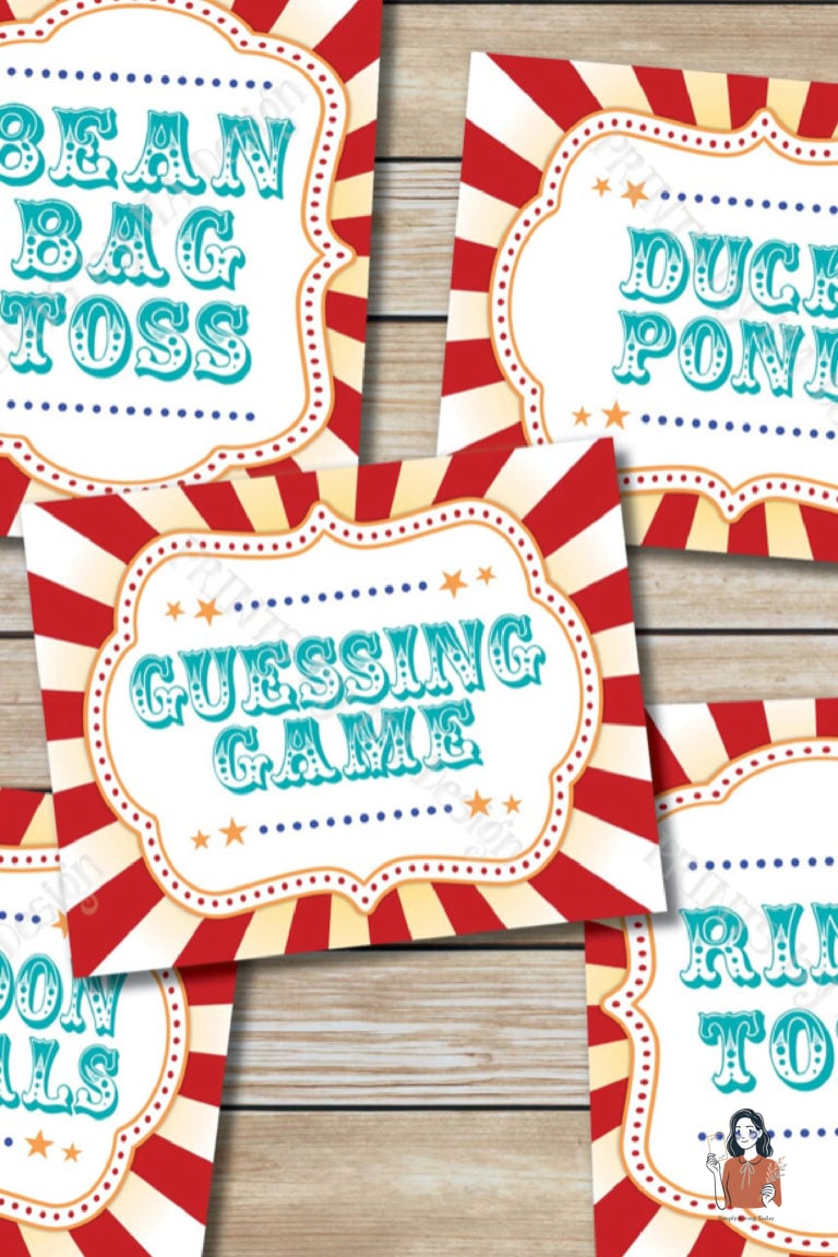 Carnival 8×10 Party Signs