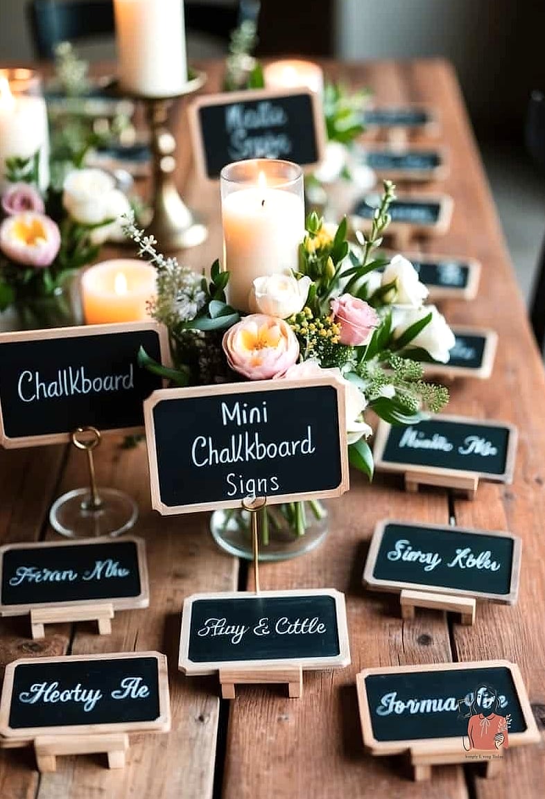 26 Simple Diy Table Centerpieces You Can Make This Weekend 20 Chalkboard Label Centerpiece
