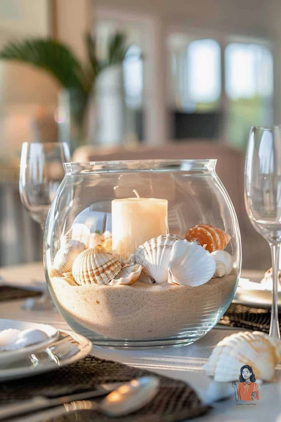 26 Simple Diy Table Centerpieces You Can Make This Weekend 27 Coastal Glass Jar Centerpiece