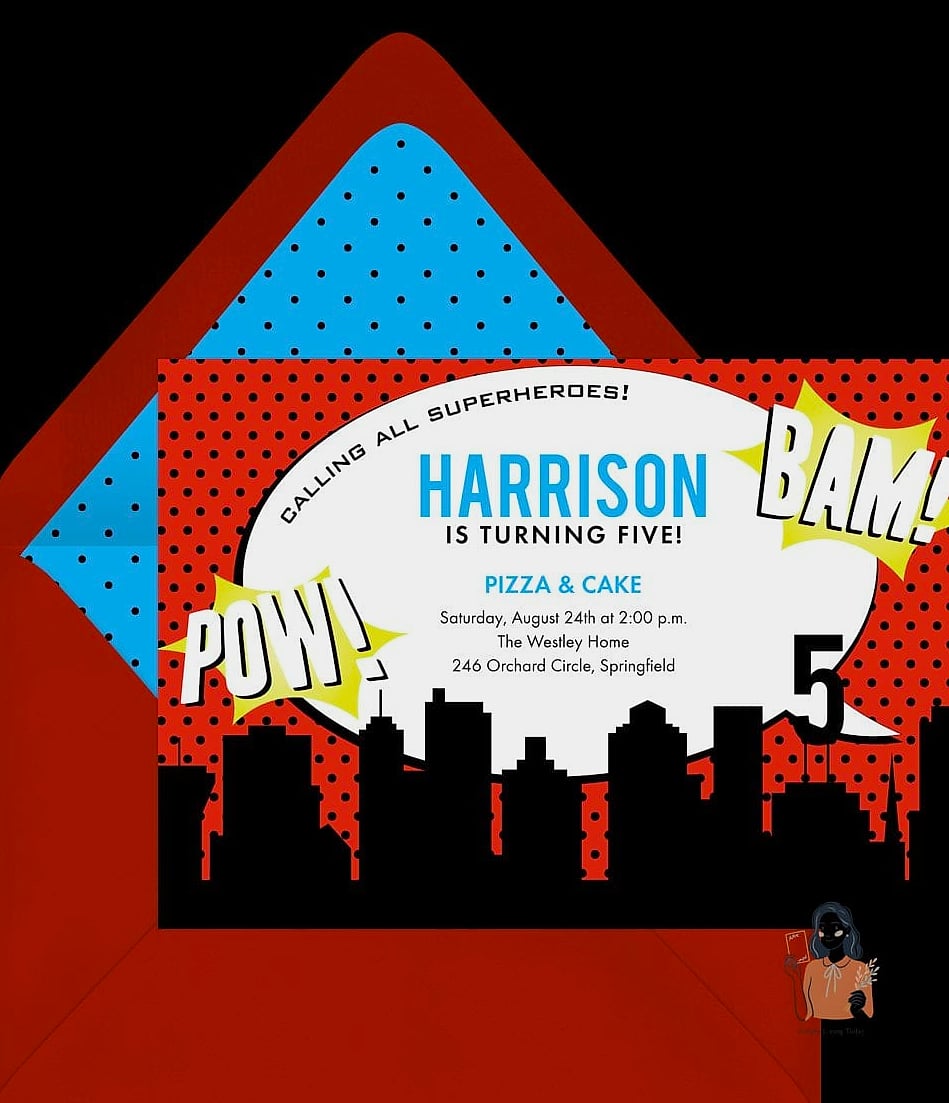28 Simple Diy Invitations You Can Make This Weekend 22 Comic Book Style Invitations