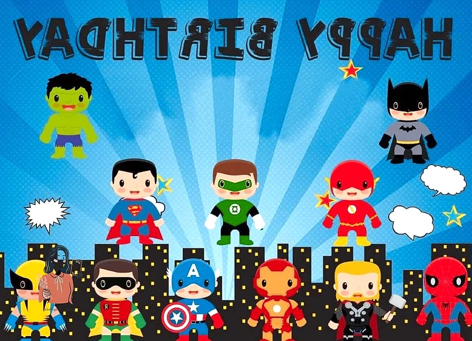 24 Adorable Superhero Birthday Party for the Best Party Ever 16 Comic Strip Cupcake Toppers