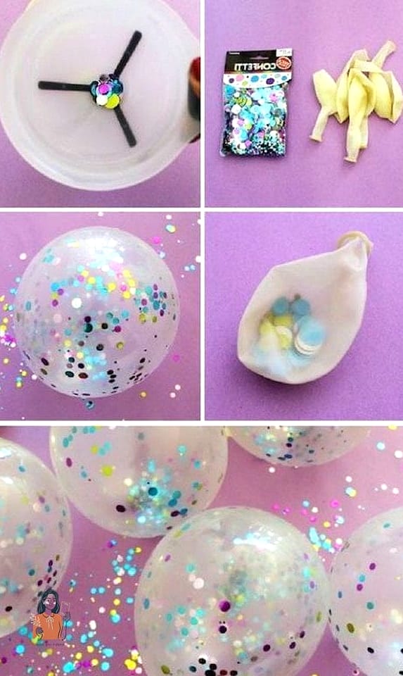 25 Clever Diy Balloon Decorations You Can Make This Weekend 7 Confetti Balloon Decorations