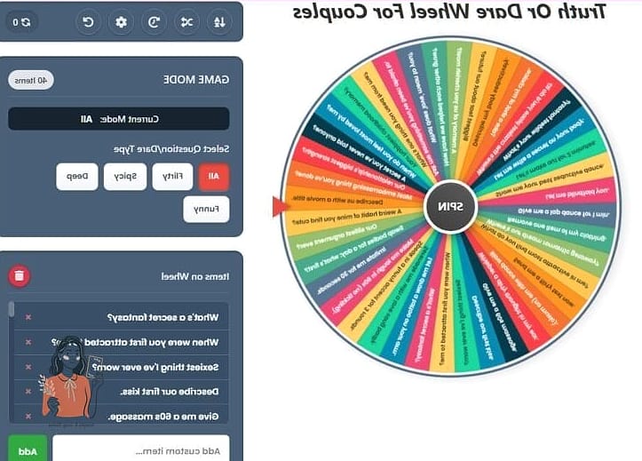 Couples Trivia Wheel
