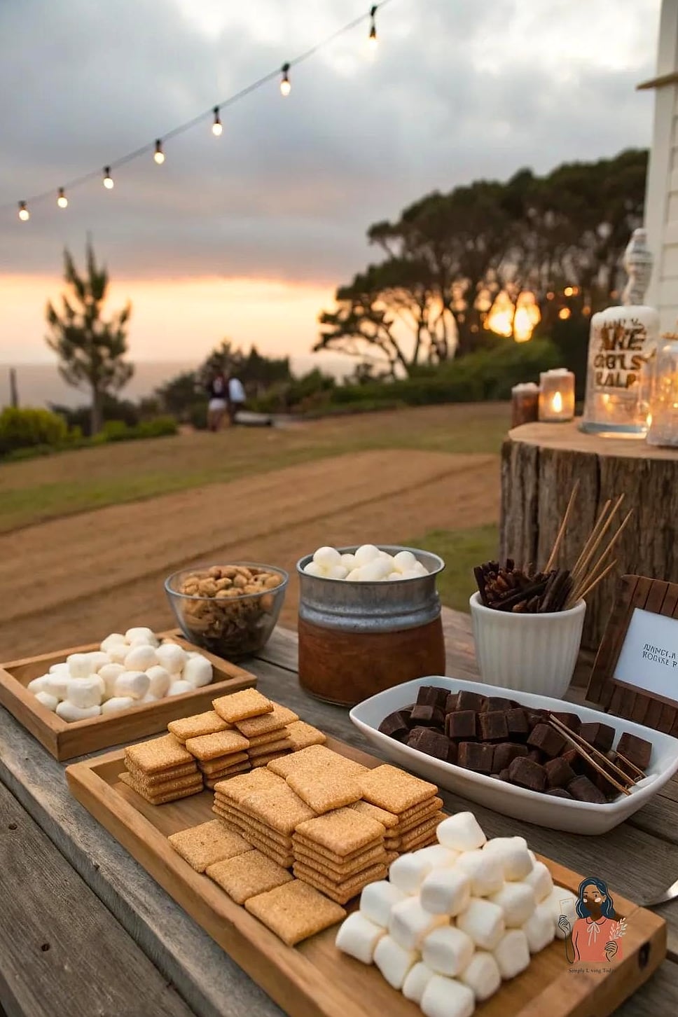 Cozy Bonfire and S'mores Bar