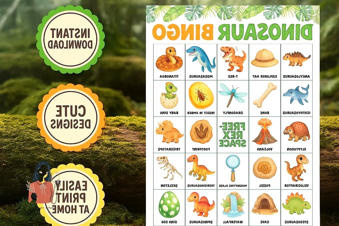 25 Creative Dinosaur Birthday Party Worth Stealing Right Now 21 Dinosaur Bingo Game