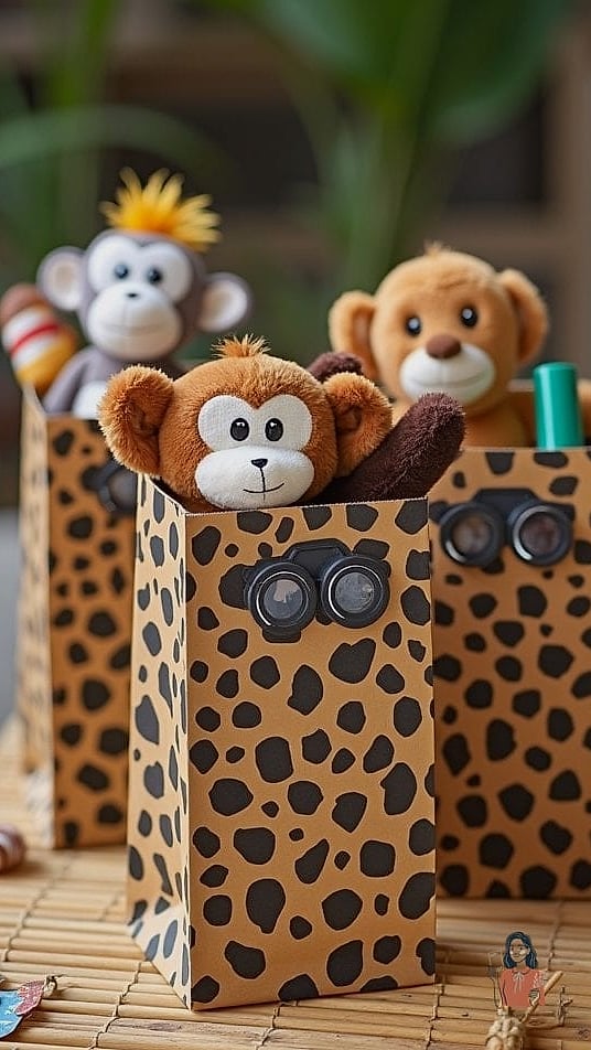 21 Clever Diy Favor Bags On a Budget 8 DIY Animal Themed Favor Bags