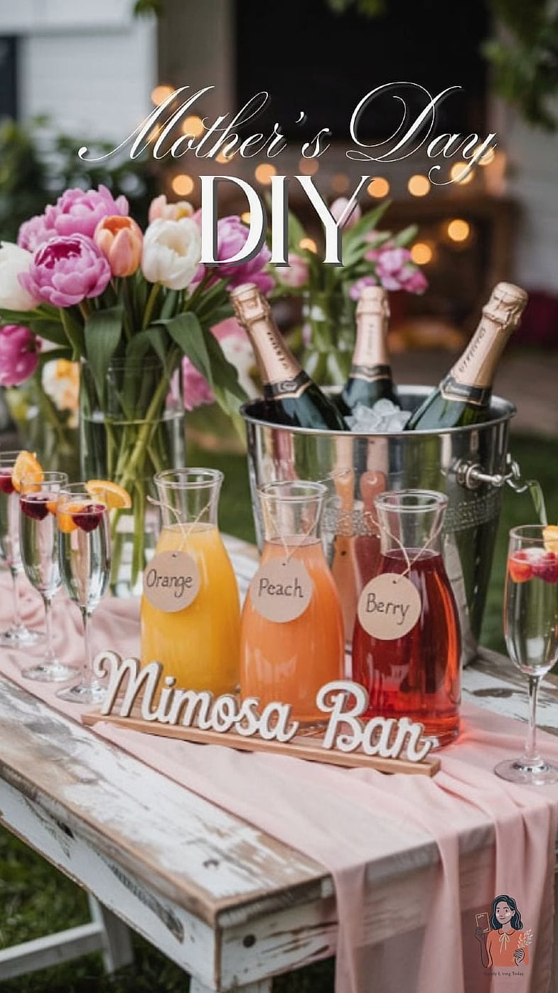 21 Stunning Mothers Day Party Ideas to Make It Truly Memorable 3 DIY Mimosa Bar Station