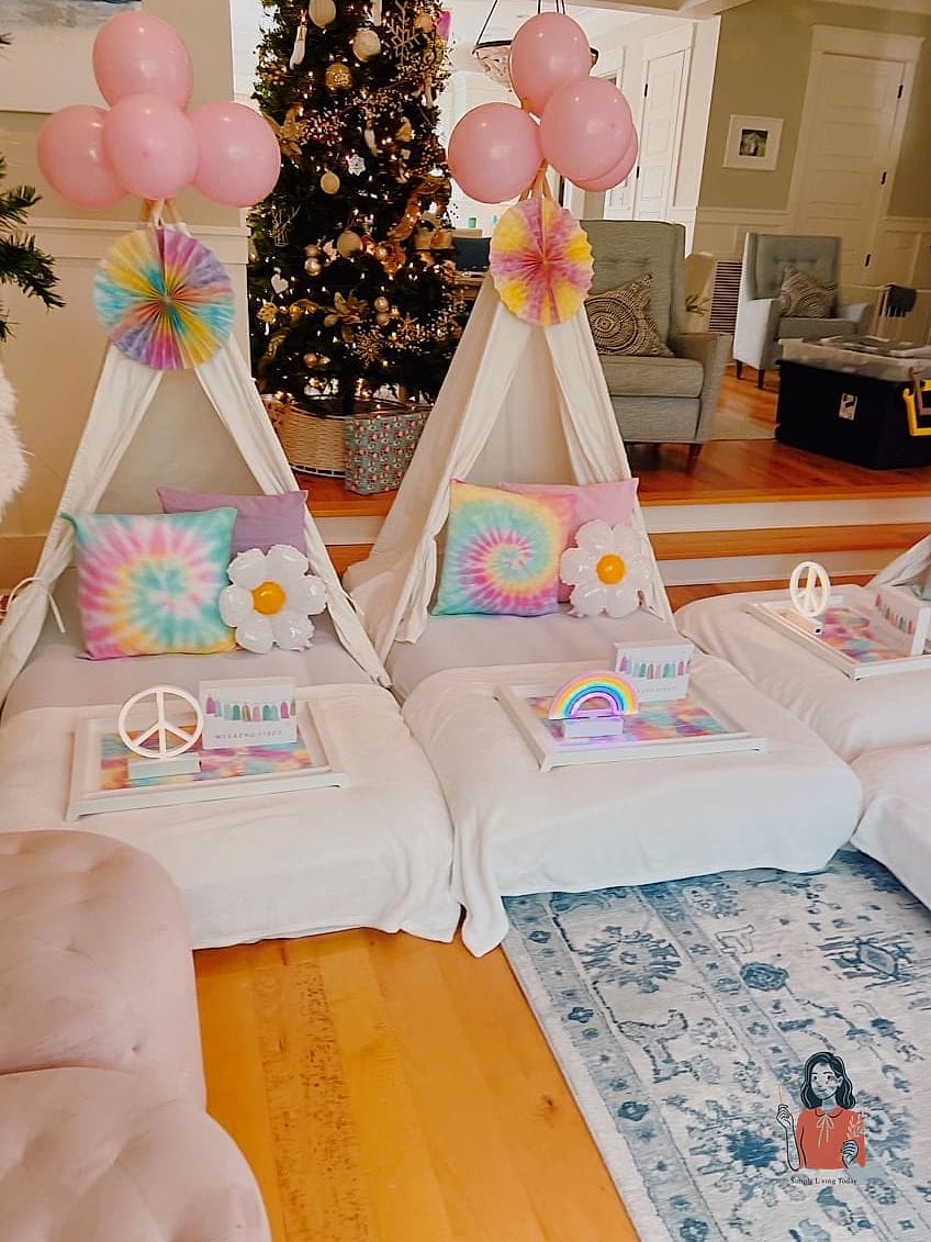 29 Adorable Slumber Party Ideas for the Best Party Ever 23 DIY Tie-Dye Station