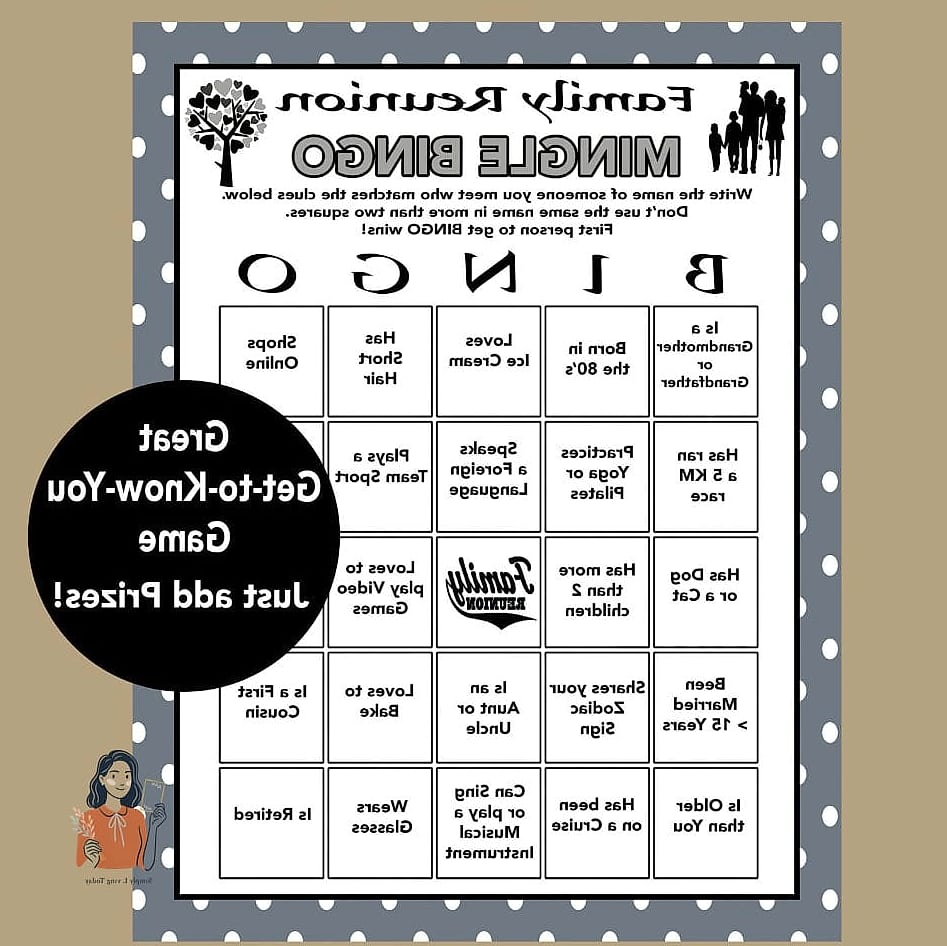 25 Family Reunion Games Everyone from Kids to Grandparents Will Love 4 Family Bingo