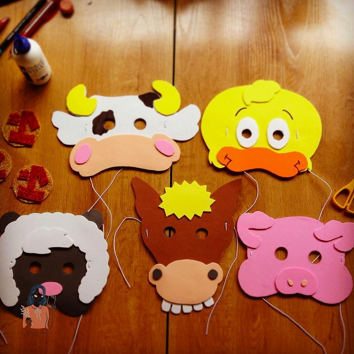 27 Stunning Farm Themed Birthday Party Everyone Will Be Talking About 6 5. Farm Animal Mask Craft Table