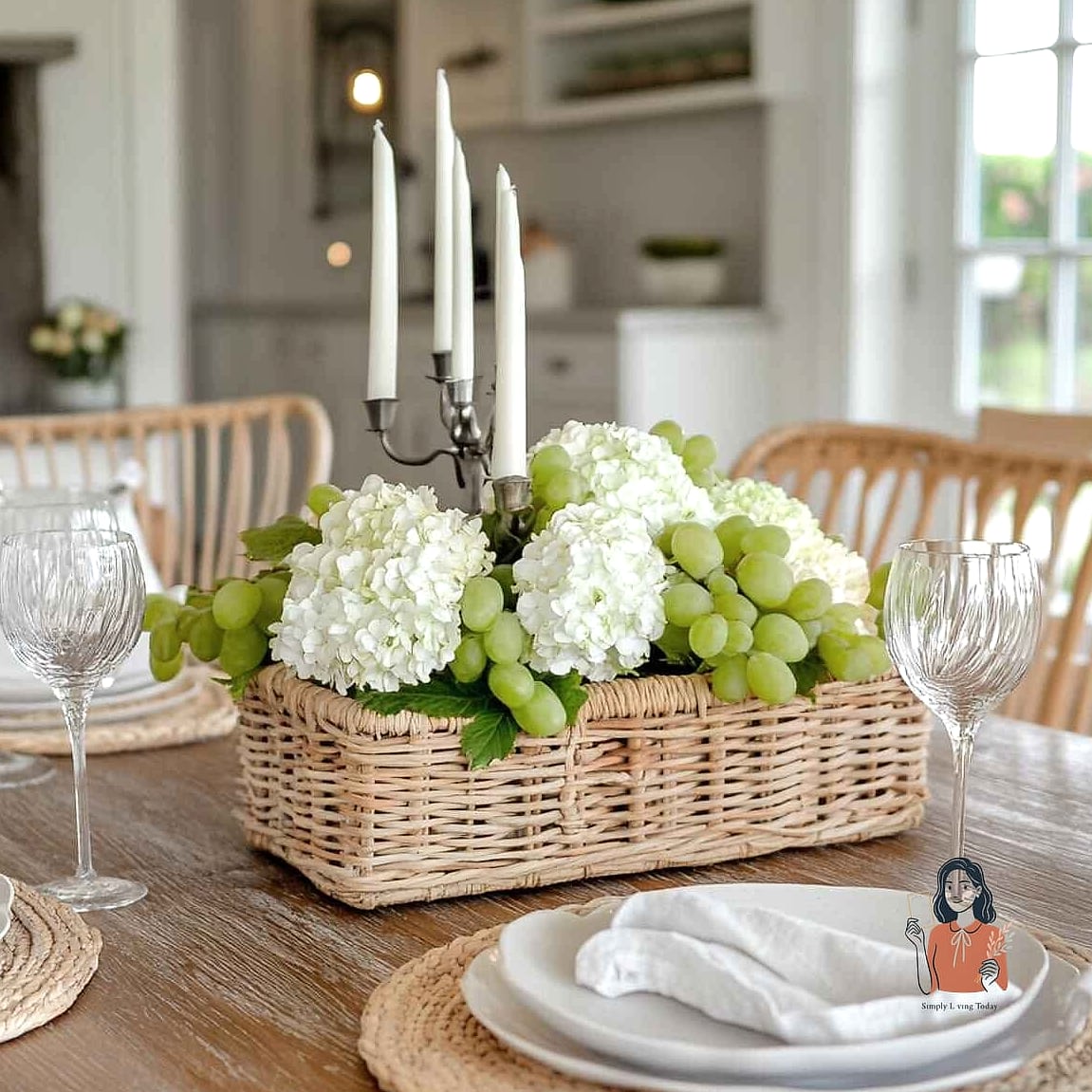 26 Simple Diy Table Centerpieces You Can Make This Weekend 21 Farmhouse Basket Centerpiece