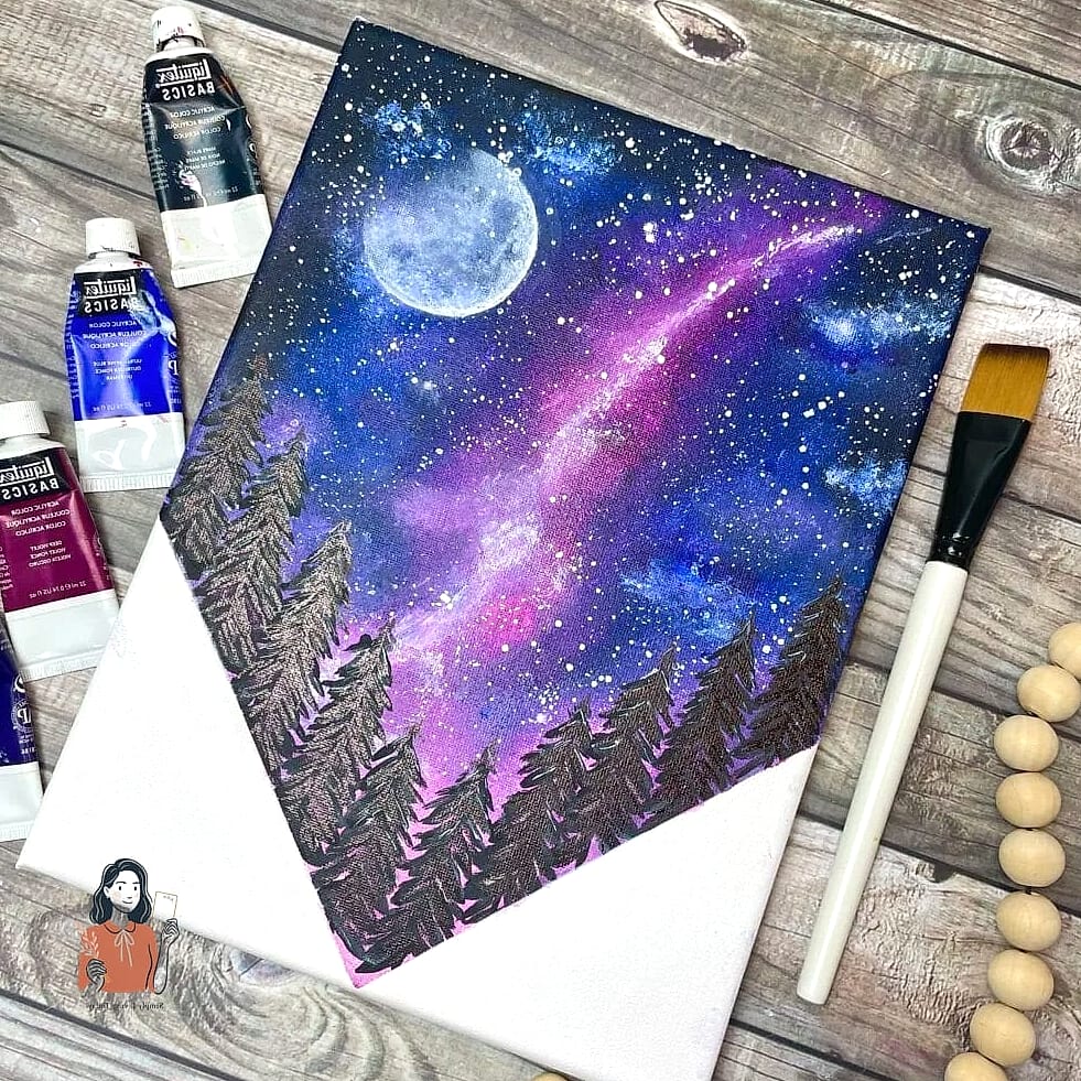 Galaxy Night Sky Painting