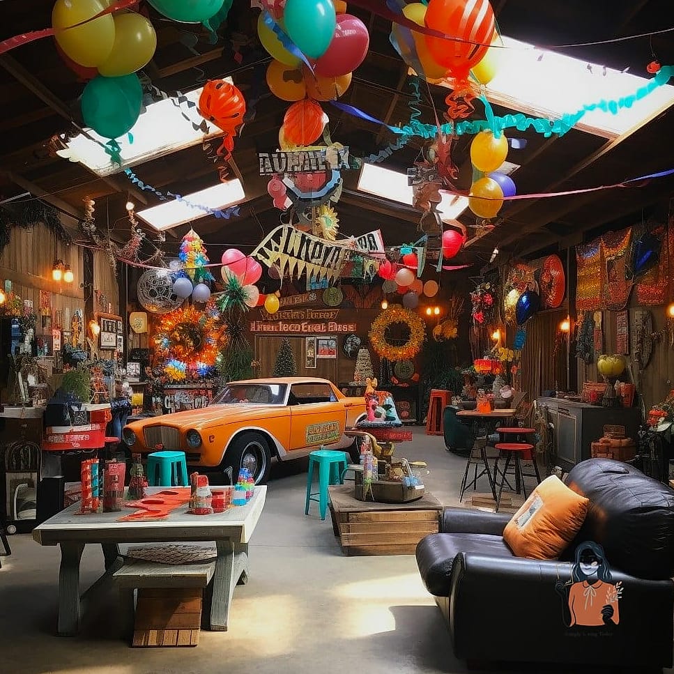 Garage Themed Party Games Corner