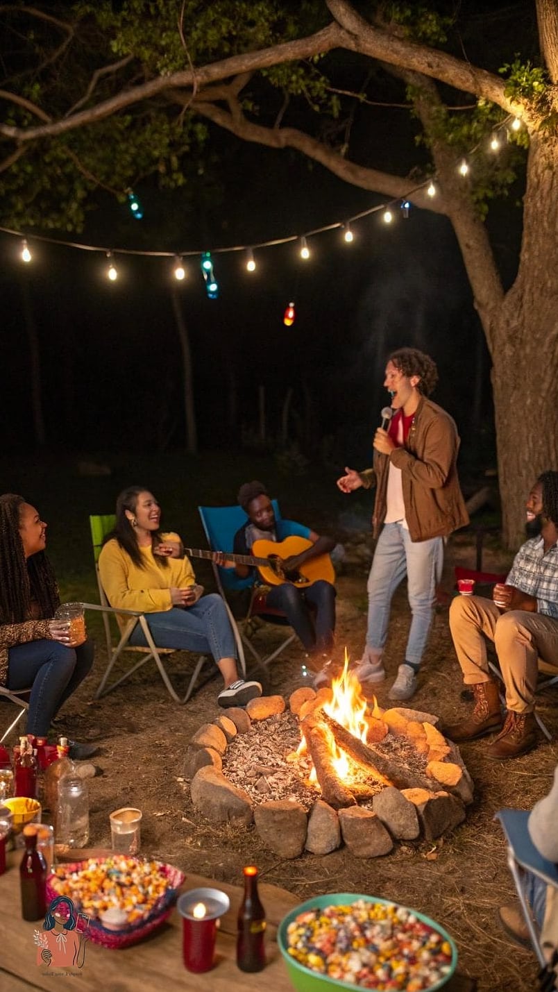 28 Unique Karaoke Party Ideas That Are Totally Pinterest-Worthy 23 23. Karaoke Around the Campfire