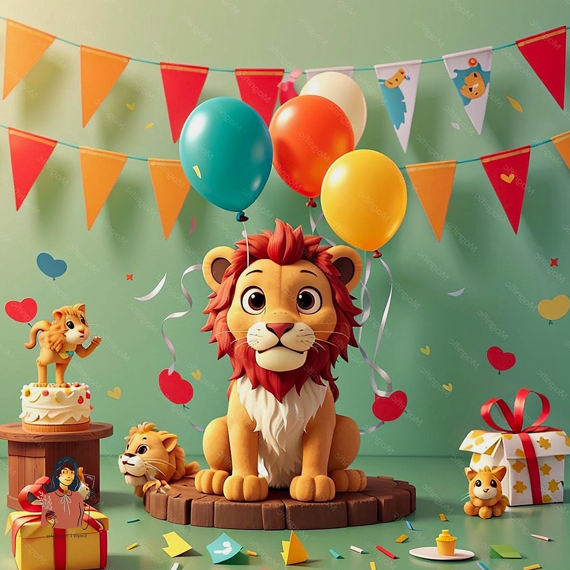 16. Lion Mane Paper Plate Craft