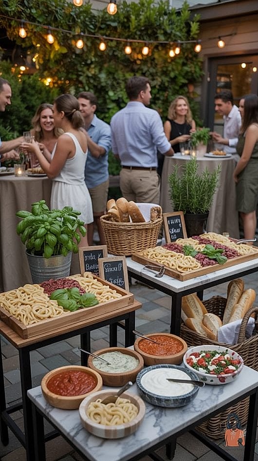 25 Amazing Backyard Dinner Party Ideas That Are Absolutely Perfect 13 Make-Your-Own Pasta Dinner