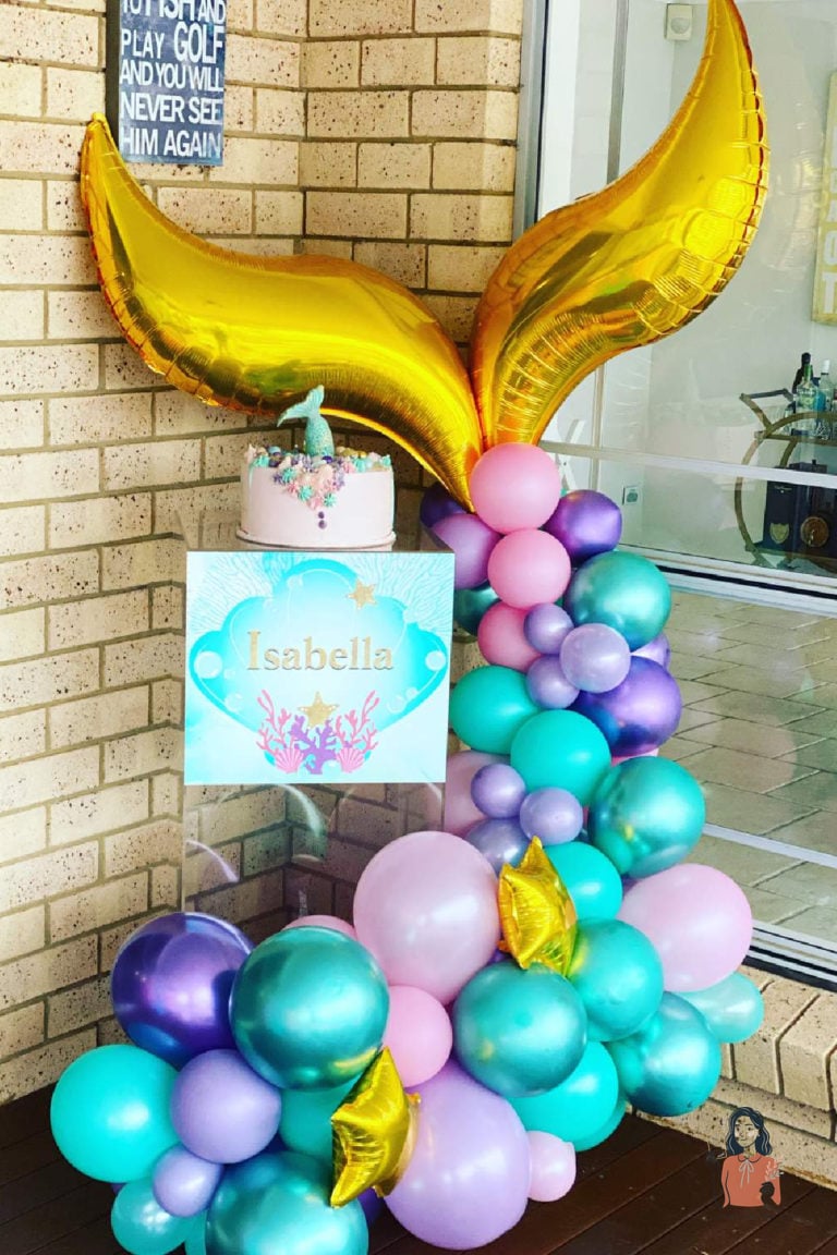 24 Stunning Under The Sea Birthday Party Worth Stealing Right Now 11 Mermaid Tail Balloon Decor