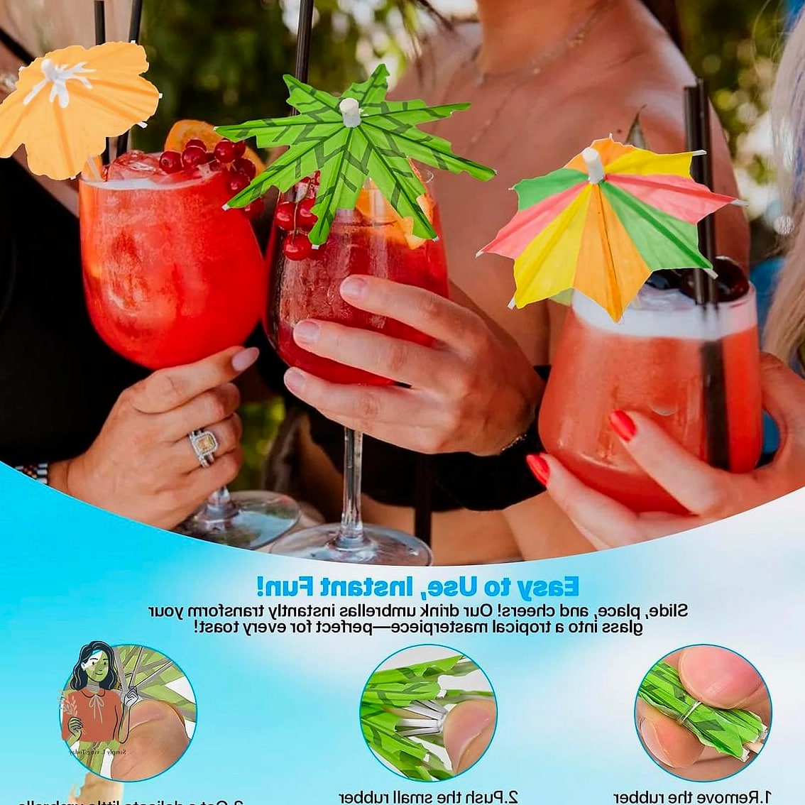 29 Unique Hawaiian Luau Party That Are Totally Pinterest-Worthy 23 Mini Umbrella Drink Display