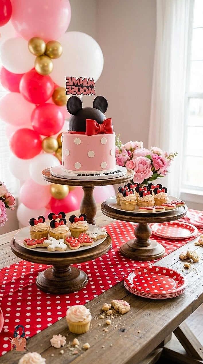 22 Unique Minnie Mouse Birthday Party Ideas That Are Absolutely Perfect 21 Minnie Mouse Dessert Board