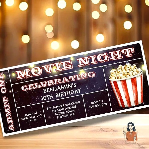21 Amazing Movie Night Ideas Worth Pinning Right Now 21 Movie Ticket Invitation Night
