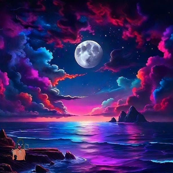Neon Abstract Party Art