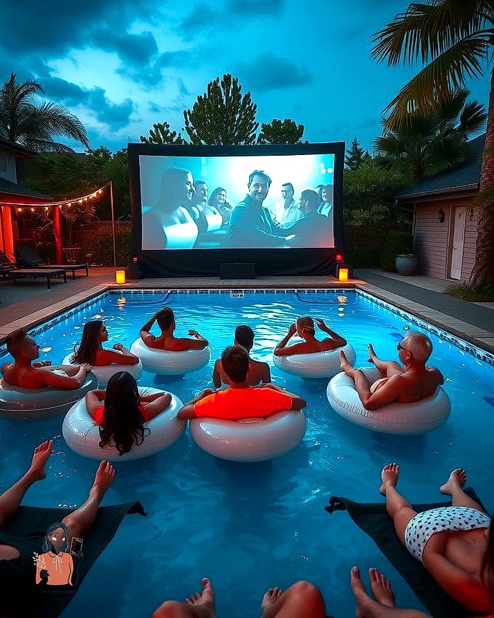 25 Incredible Pool Party Ideas Worth Stealing Right Now 3 Poolside Movie Night