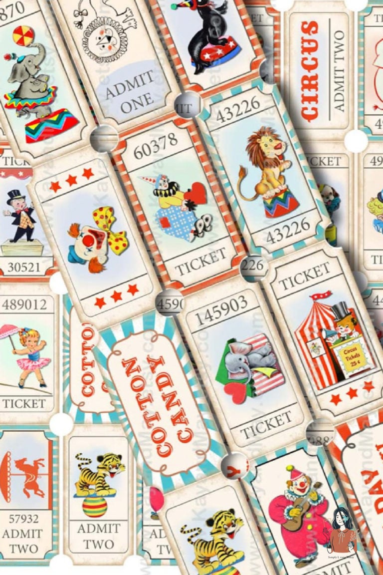 Printable Vintage Carnival Tickets