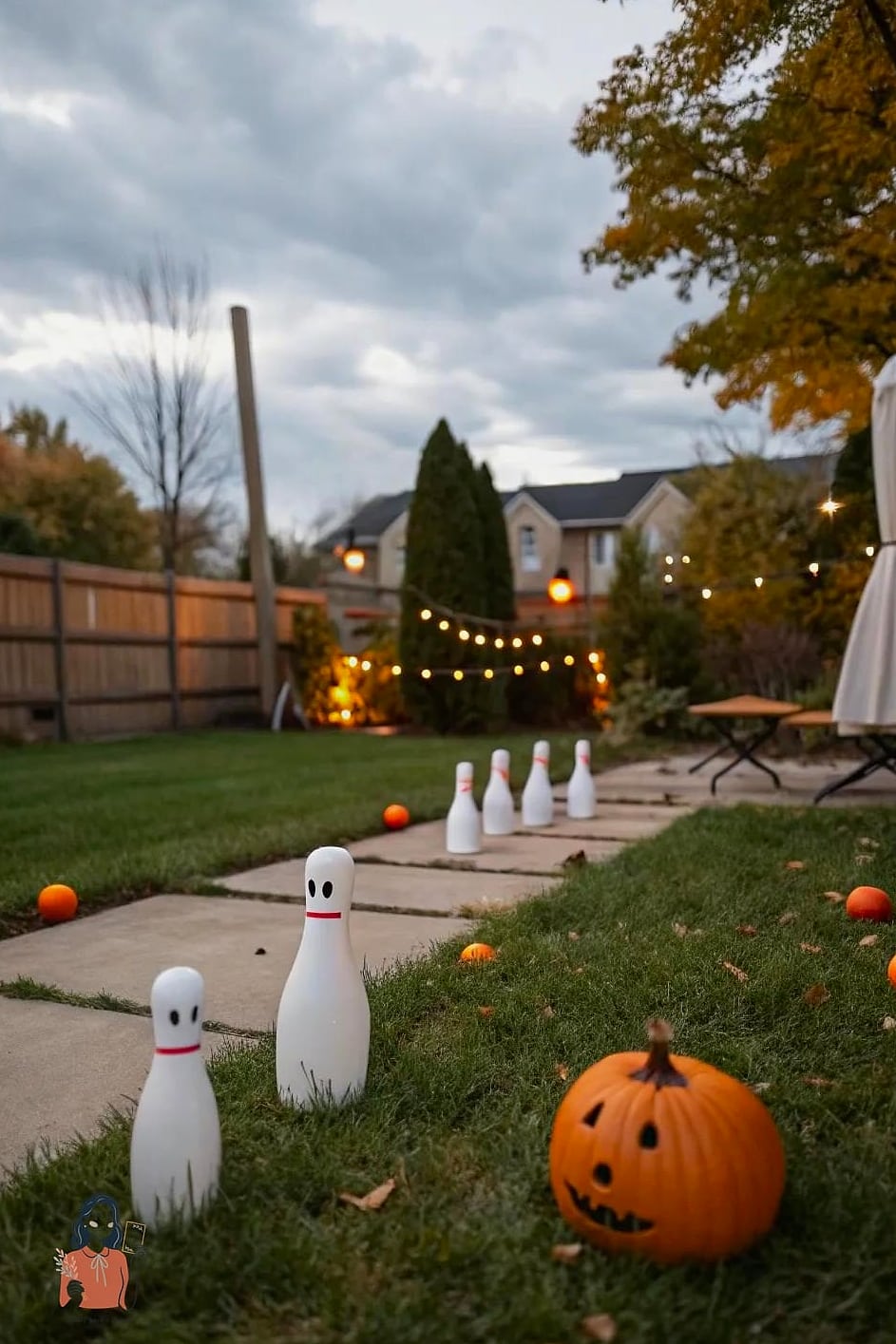 20 Fun Halloween Party Games Worth Stealing Right Now 3 Pumpkin Bowling