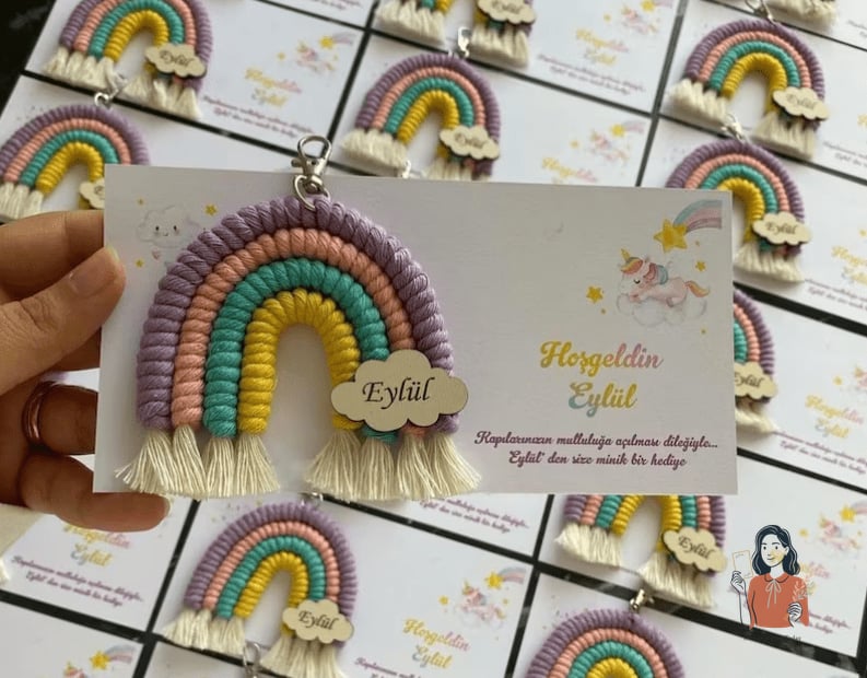 Rainbow Macrame Favors