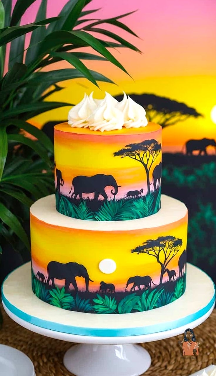 27. Safari Sunset Birthday Setup