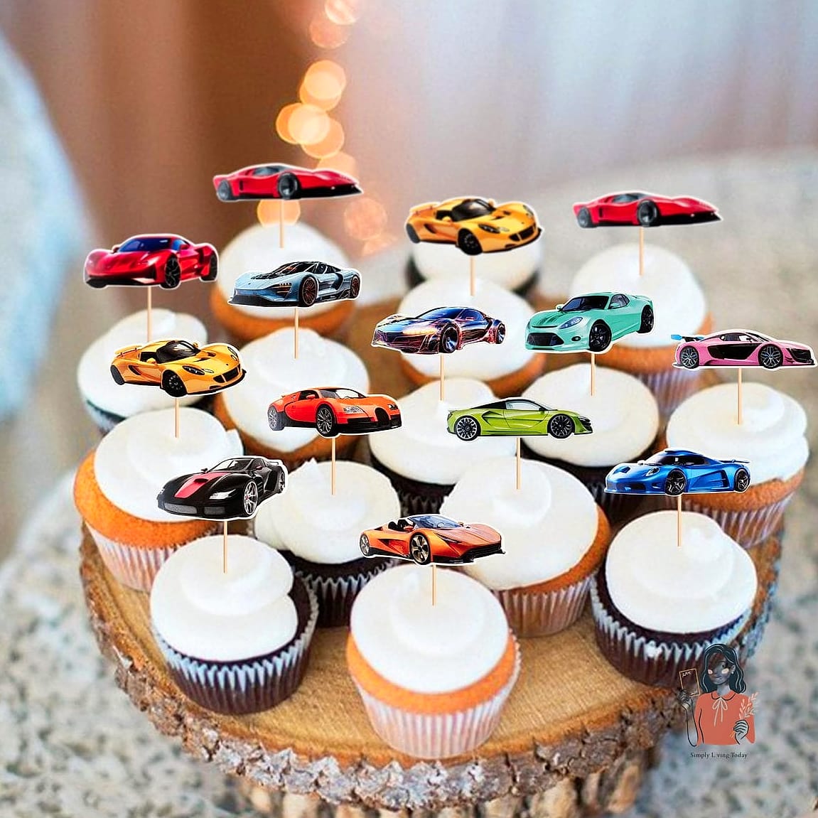 Speedway Cupcake Toppers