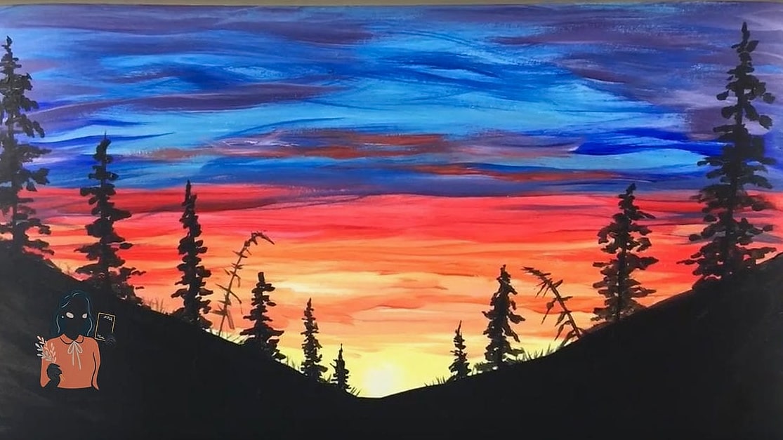 Sunset Silhouette Paint Night