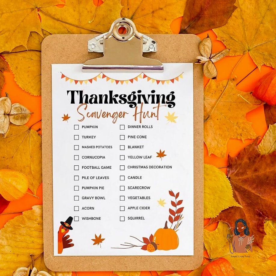 Thanksgiving Scavenger Hunt