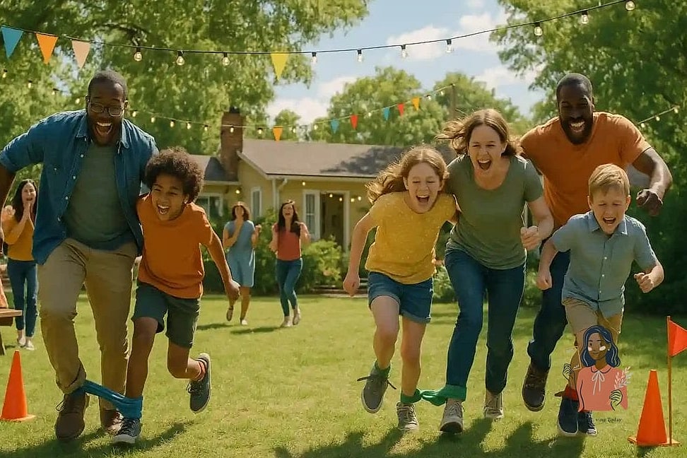 25 Family Reunion Games Everyone from Kids to Grandparents Will Love 5 Three-Legged Race