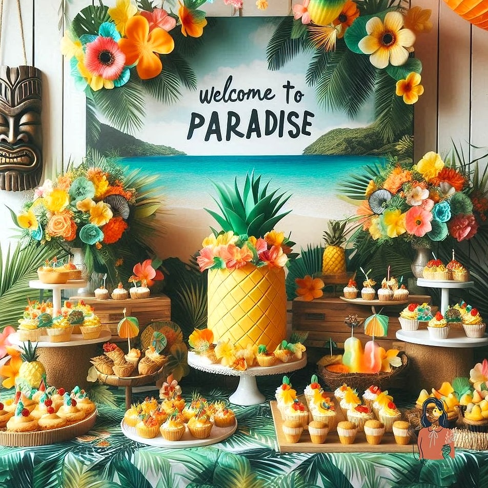 30 Incredible Tropical Party Ideas Everyone Will Be Talking About 11 Tropical Dessert Table