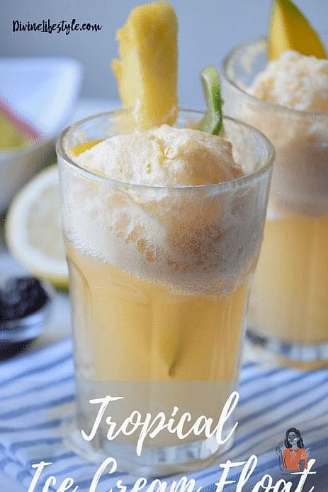 Tropical Ice Cream Float Luau