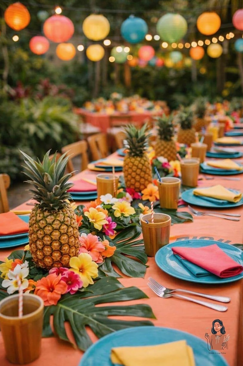 28 Adorable Outdoor Party Ideas That Are Absolutely Perfect 5 Tropical Luau Party