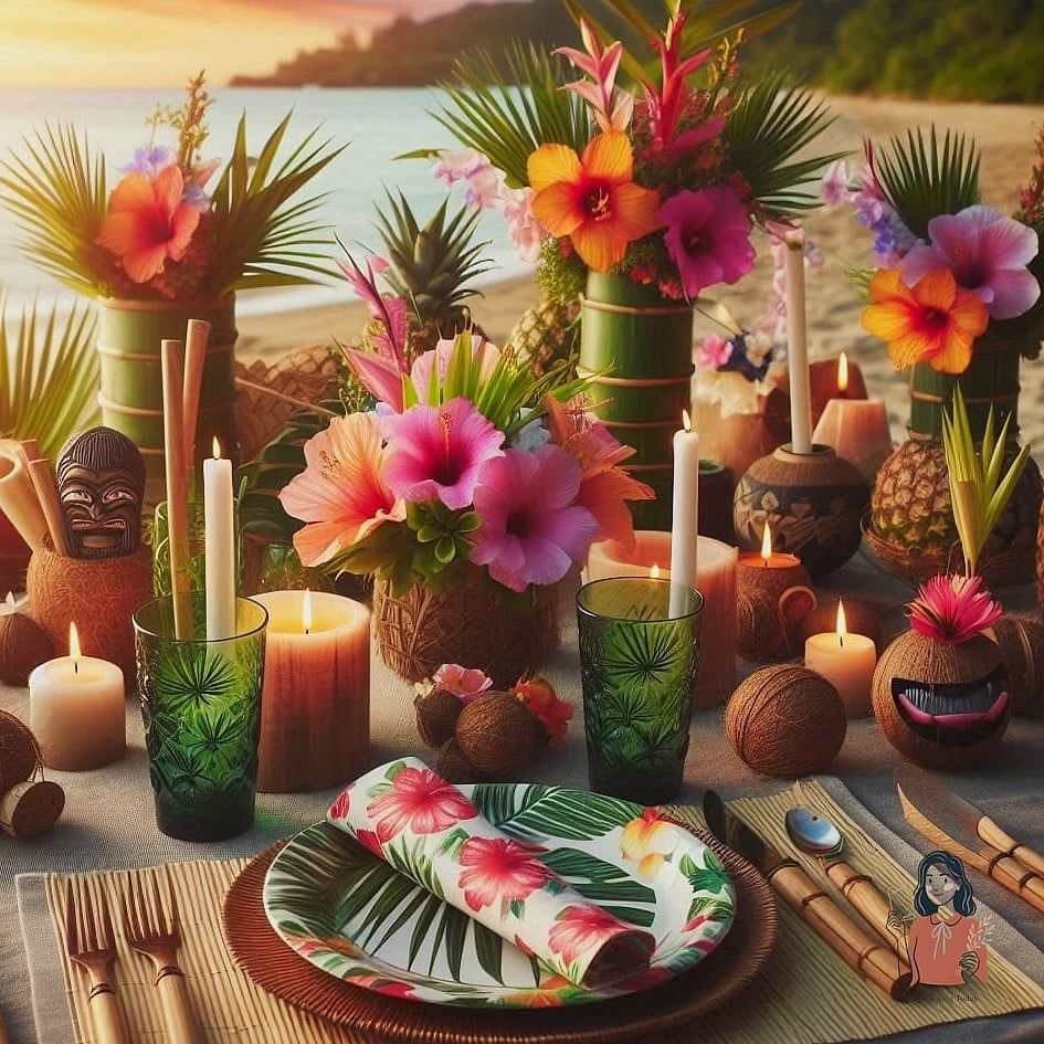 29 Unique Hawaiian Luau Party That Are Totally Pinterest-Worthy 22 Tropical Tableware Mix-and-Match