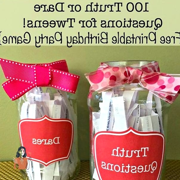 21 Adorable Birthday Party Games That Are Absolutely Perfect 10 Truth or Dare Jar
