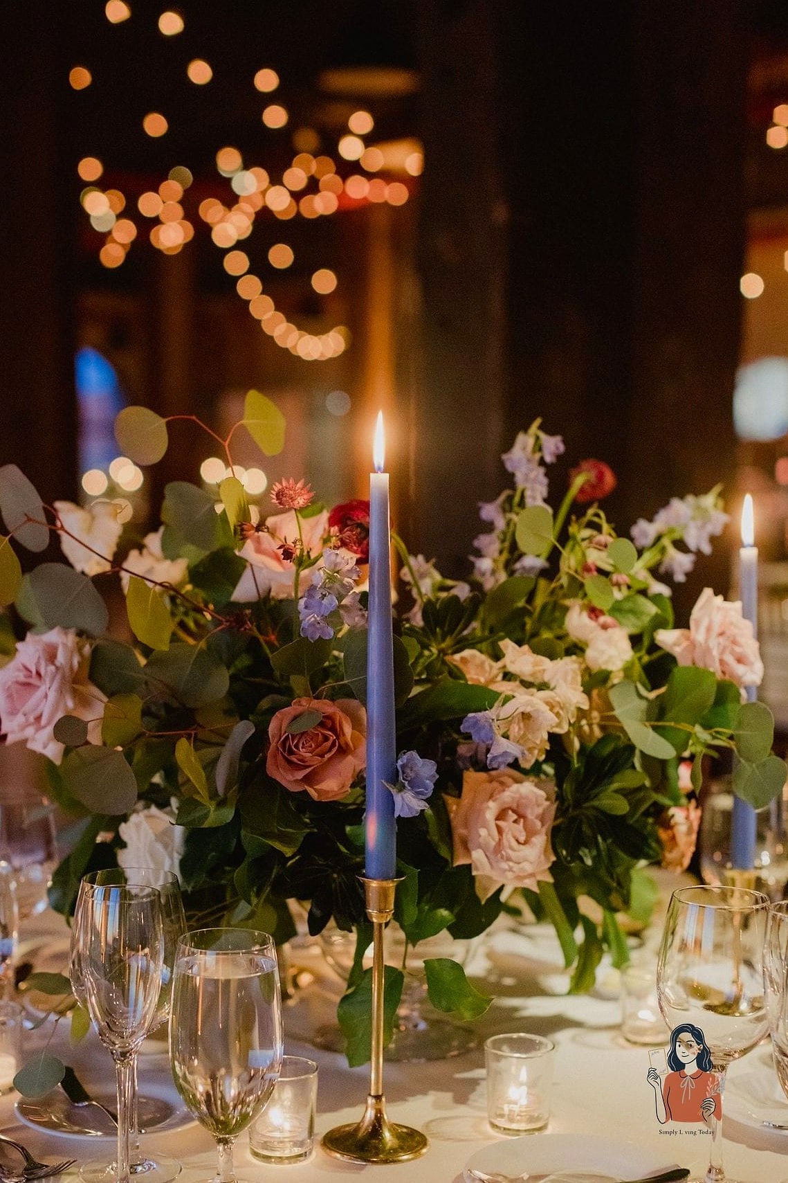 20. Velvet and Candle Luxe Displays