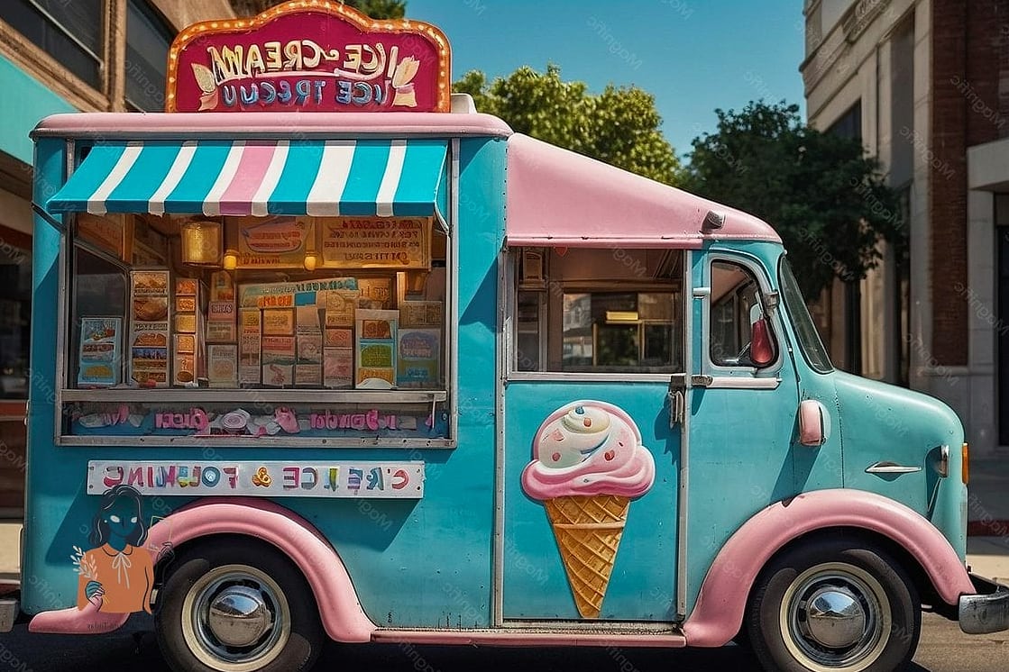 Vintage Ice Cream Wagon Garden Bash