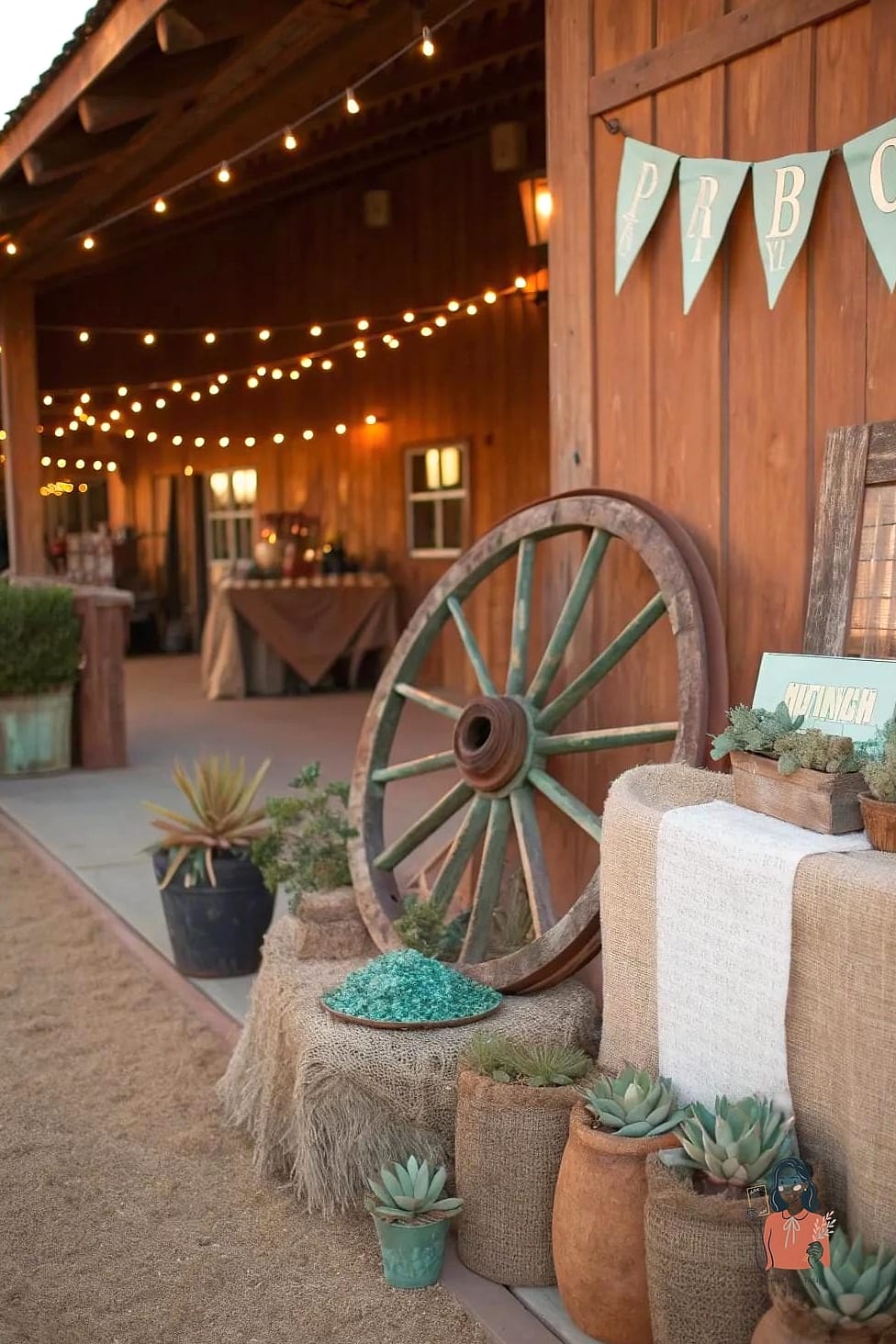 Wagon Wheel Backdrop