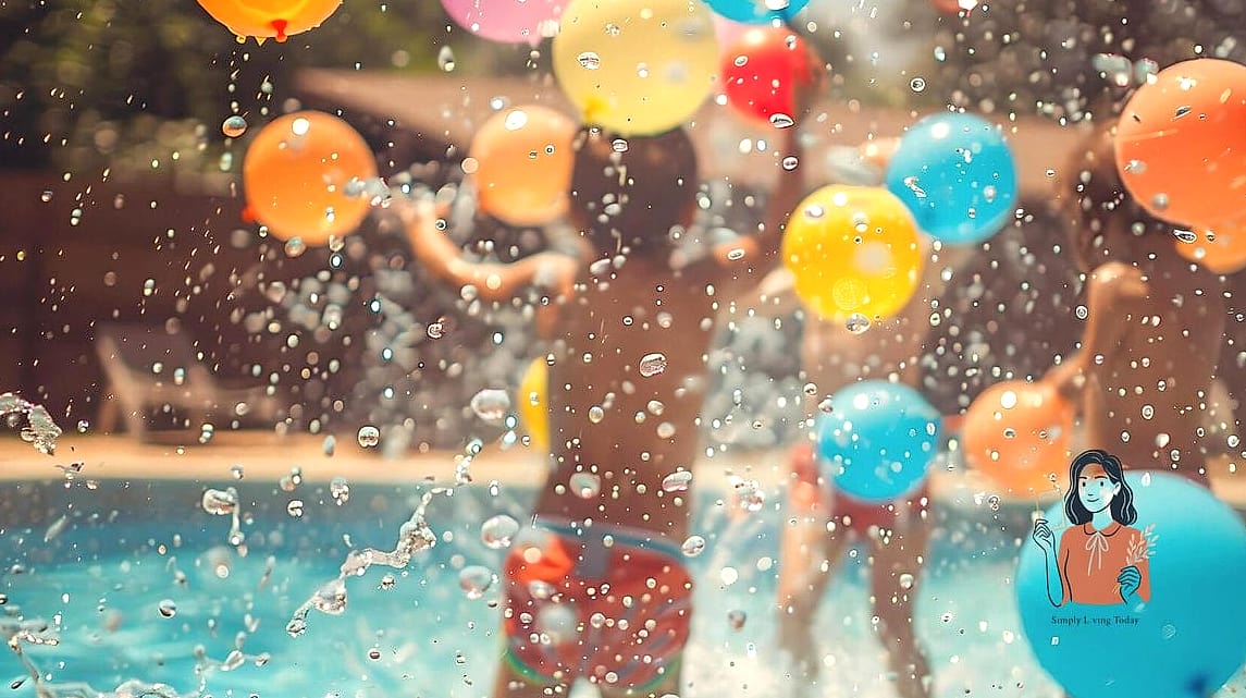 25 Incredible Pool Party Ideas Worth Stealing Right Now 6 Water Balloon Battle Zone