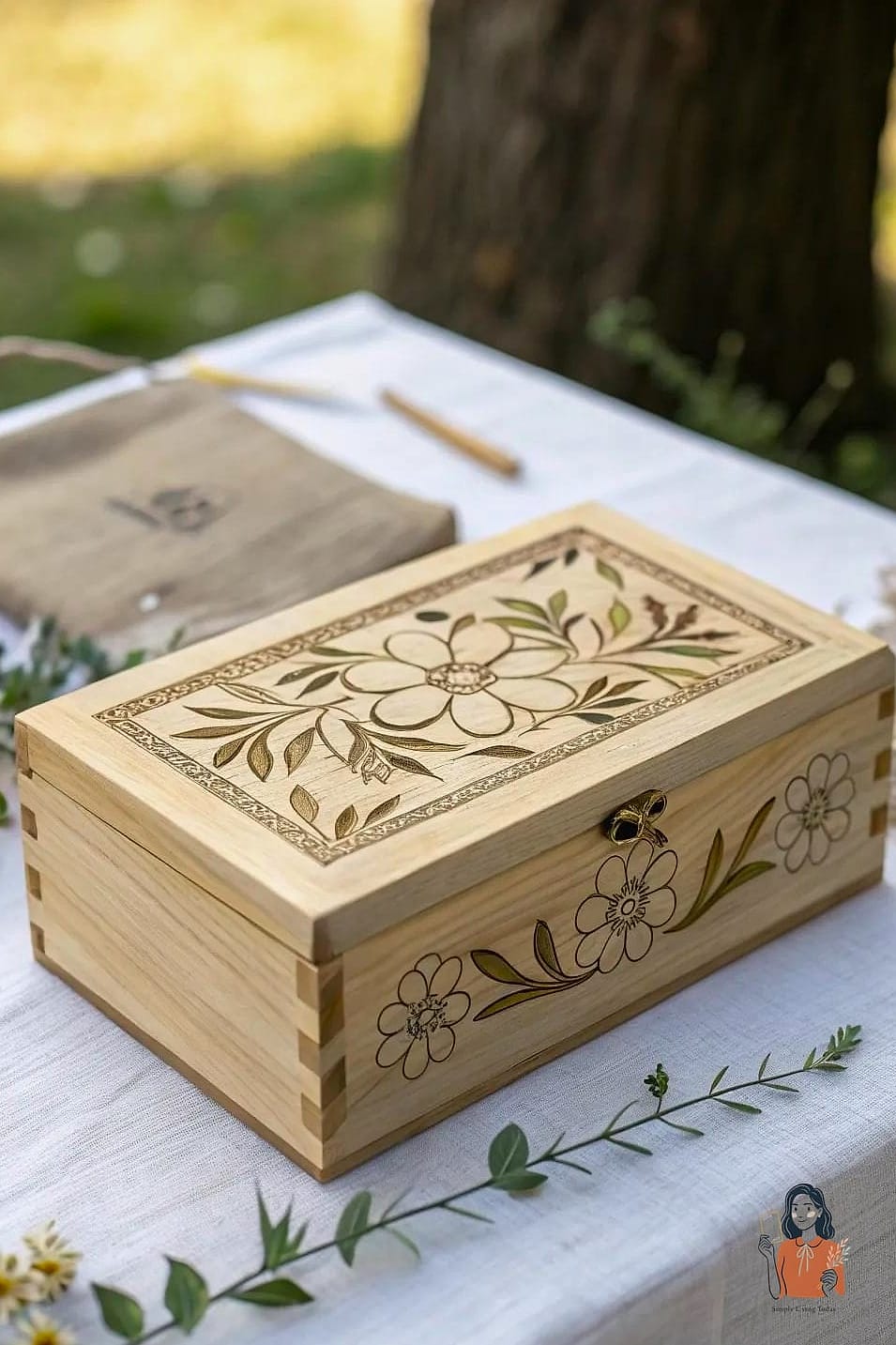 5. Wooden Box Floral Displays