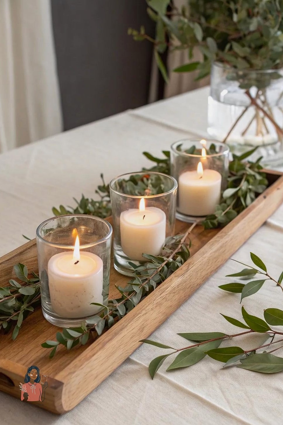 26 Simple Diy Table Centerpieces You Can Make This Weekend 17 Wooden Tray Candle Display